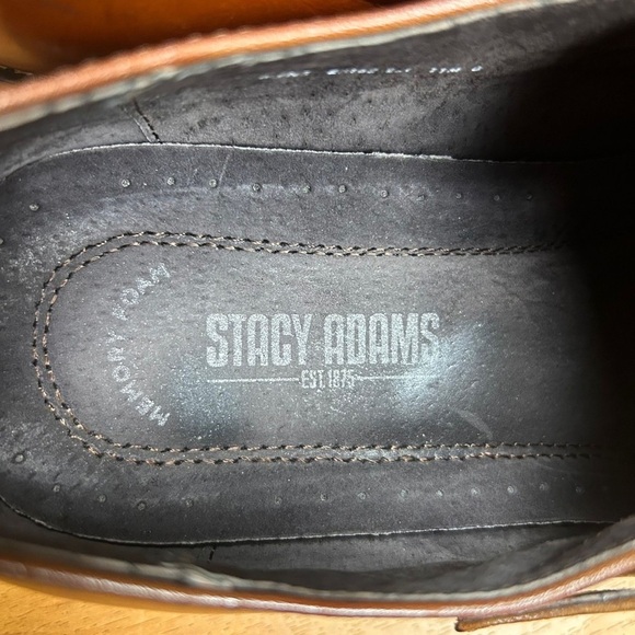Stacy Adams Men’s Tan and Black Loafers Leather Size 11M